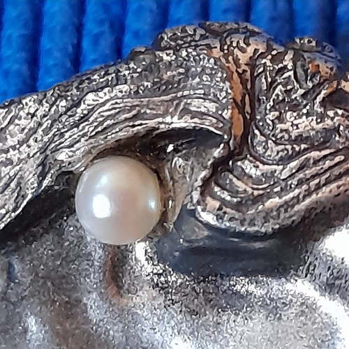 Silber brosche muschelform - silber,