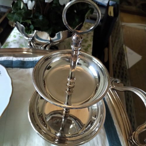 Elegante etagere versilbert - etagere,