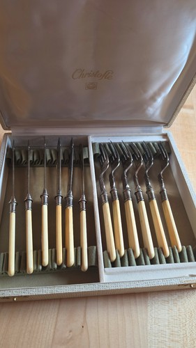 Antikes fischbesteck aus der - fischbesteck,
