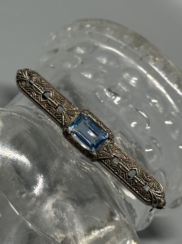 Brosche antik mit - mit, blauem