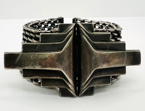 Brutalist silber armband 70s - 70s, |