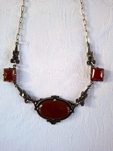 Halskette silber mit karneol - halskette,