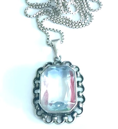 Art deco anhänger - echt, silber