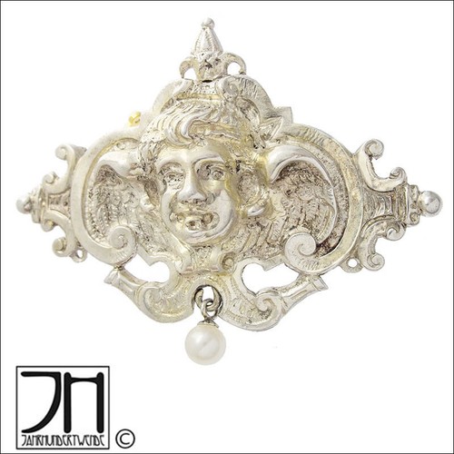 Historismus silber brosche - historismus,