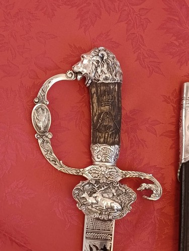 Jagddolch silber handarbeit - silber,