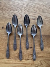 6 antike Silberlöffel - 75