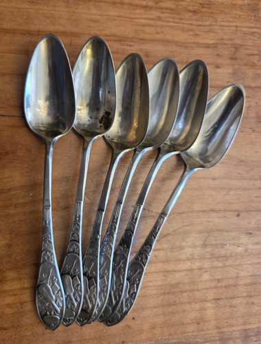 Silber teelöffel jh 3 - 6, jh.