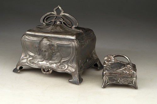 Zwei jugendstil dose wmf - dose,