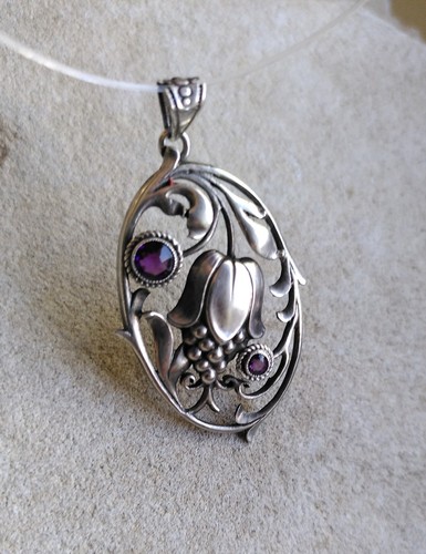 Jugendstil anhänger silber - jugendstil,