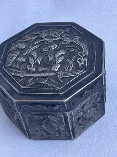 Antike chinesische silber - antike, silber-dose