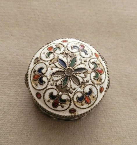 Antike 900 silber - silber, emaille